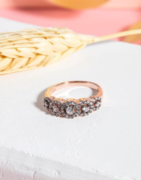 925 Ayar Elmas Montürü Tasarım Gümüş Yüzük