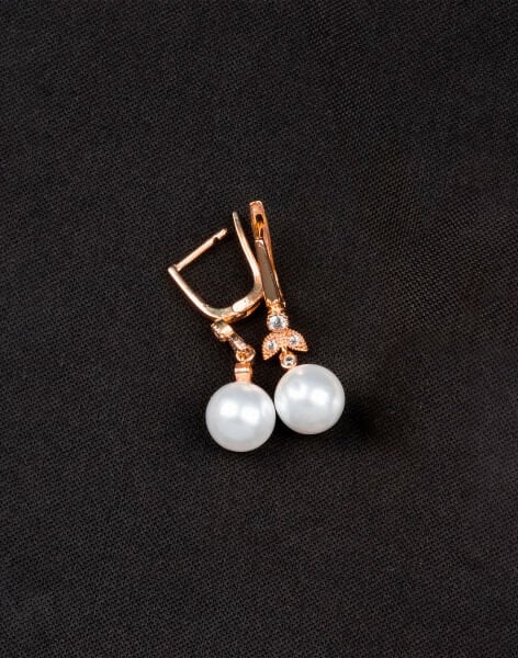 925 Ayar Gümüş Ay Işığı Küre İnci Küpe