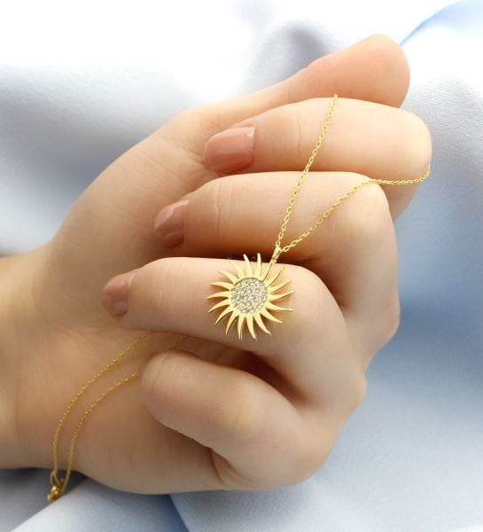 Sadakat Güneşi Gümüş Kolye