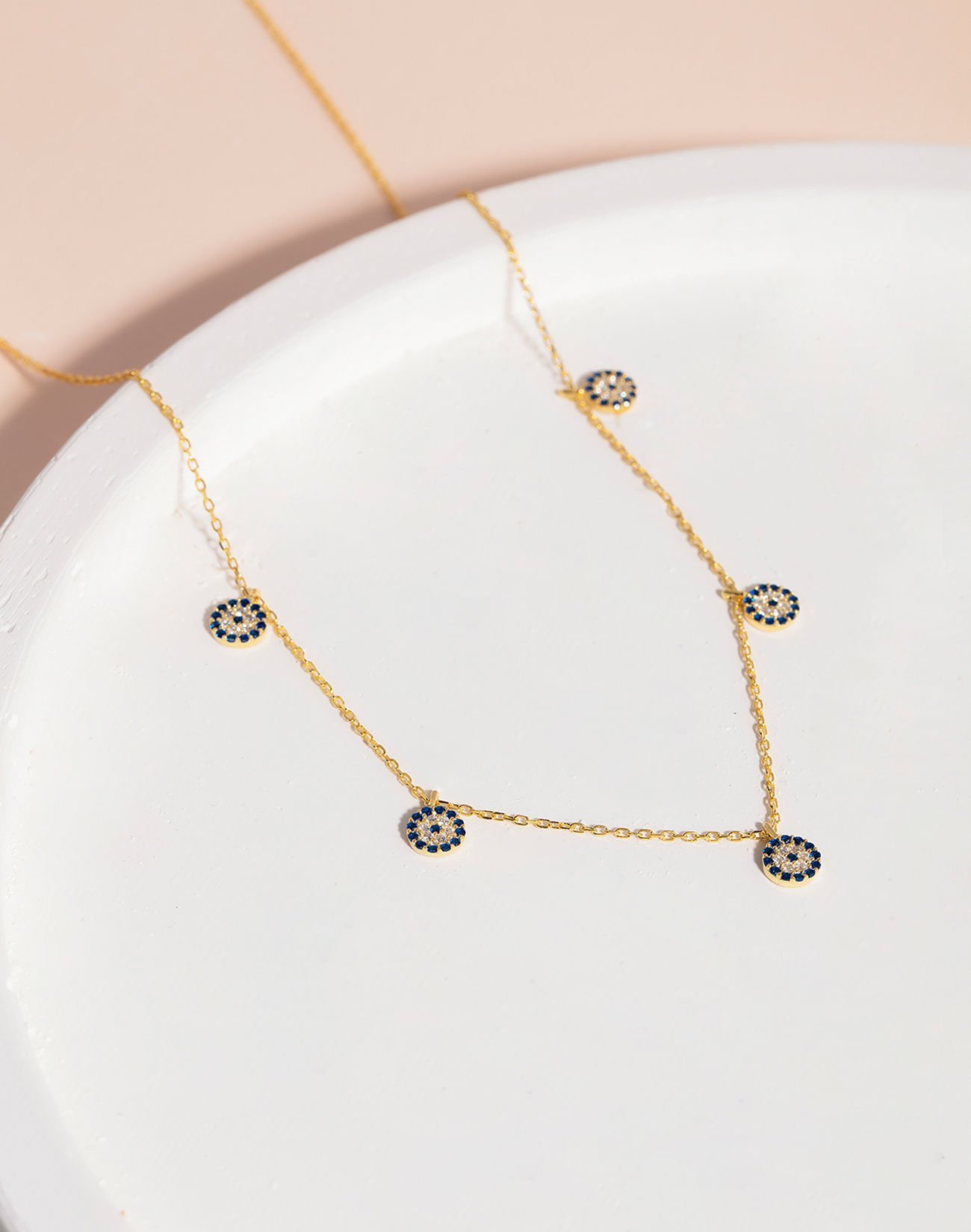 925 Ayar Gümüş Nazarlı Şans Kolye