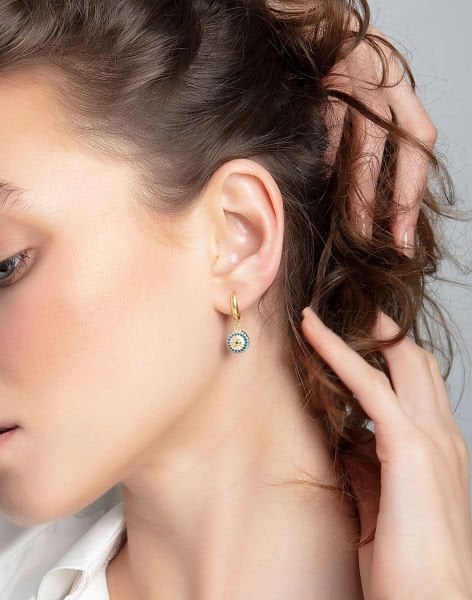 925 Ayar Gümüş Nazar Küpe