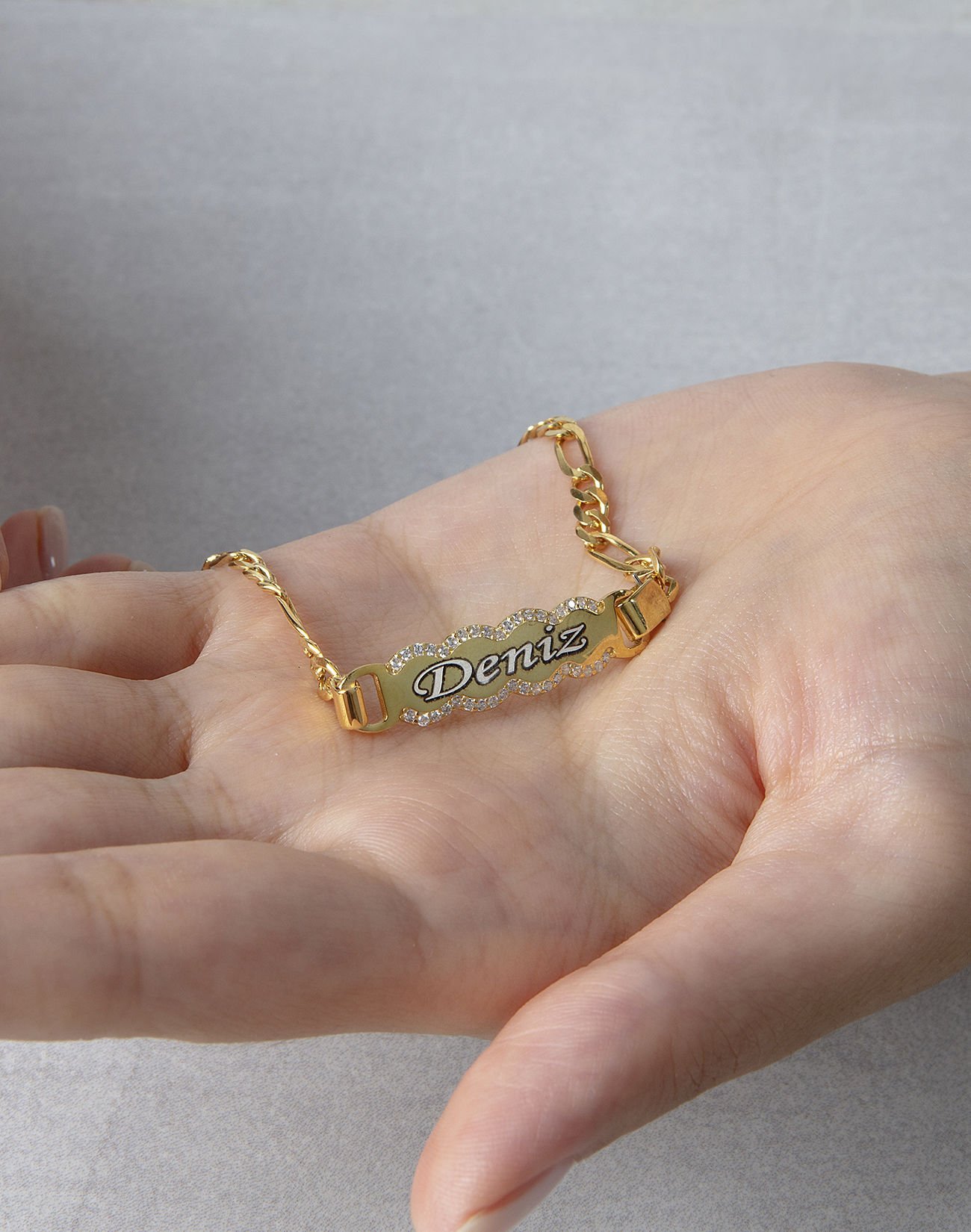 Pırlanta Tasarım Gümüş Çocuk Bilekliği