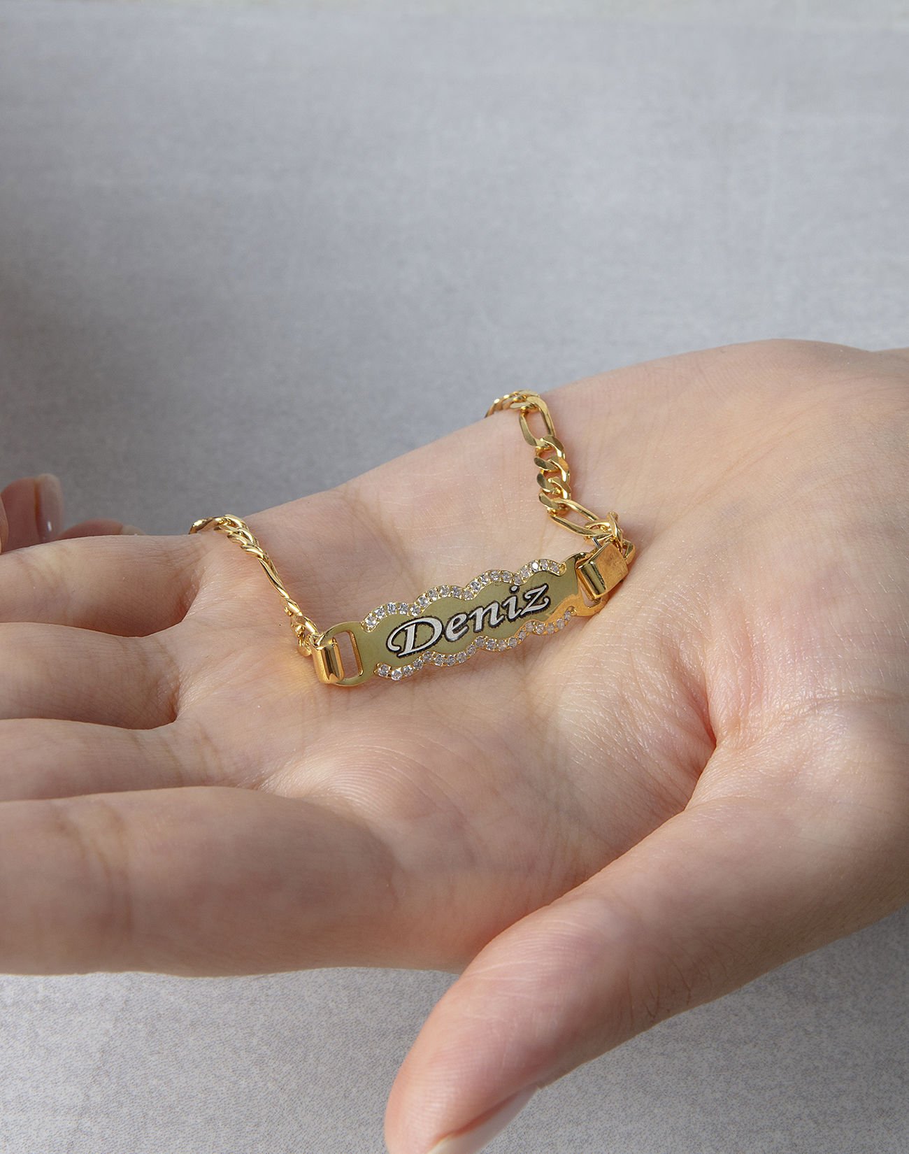 Pırlanta Tasarım Gümüş Çocuk Bilekliği