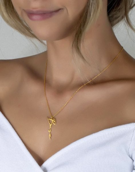 925 Ayar Gümüş Kişiye Özel İmza Kolye