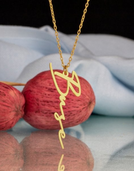 925 Ayar Gümüş Kişiye Özel İmza Kolye