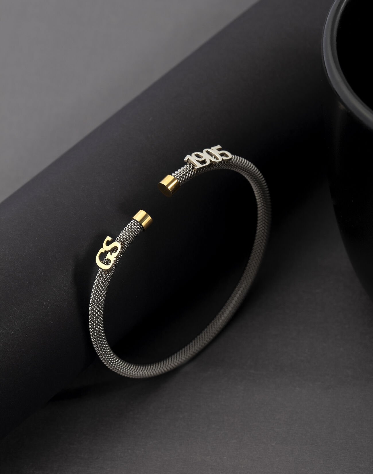 925 Ayar Gümüş Kendin Tasarla Harfli ve Rakamlı Çelik Bileklik