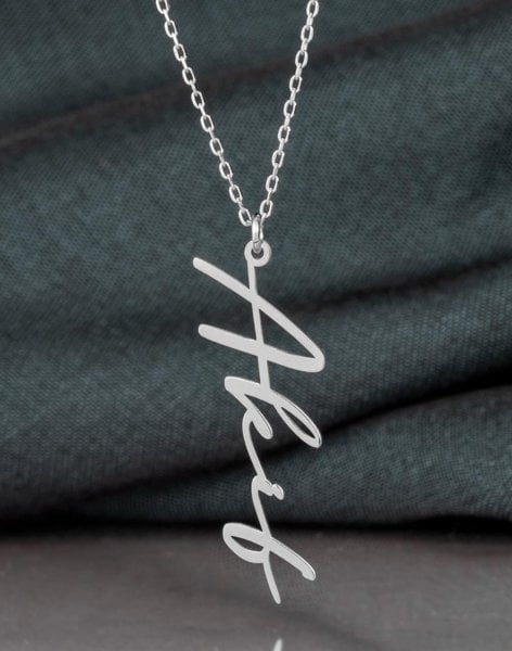 İsimli İmza Kolye 925 Ayar Gümüş