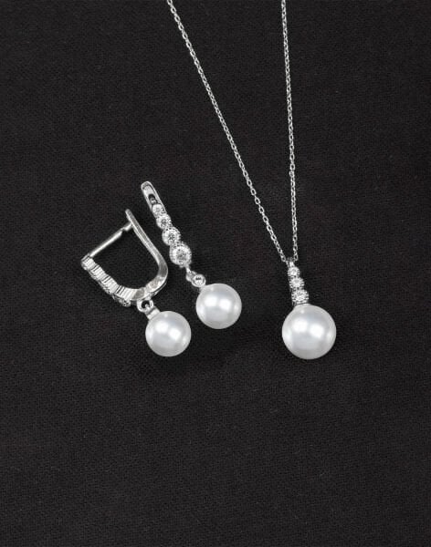 925 Ayar Gümüş Süzme Küre İnci Set