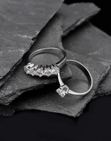 Pırlanta Tasarım Tek Taş Beş Taş Gümüş Yüzük