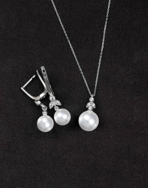 925 Ayar Gümüş Ay Işığı Küre İnci Set