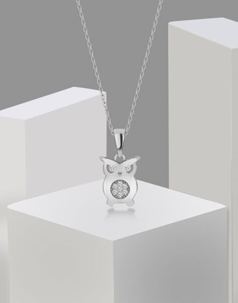 925 Ayar Gümüş Tiny Baykuş Kolye