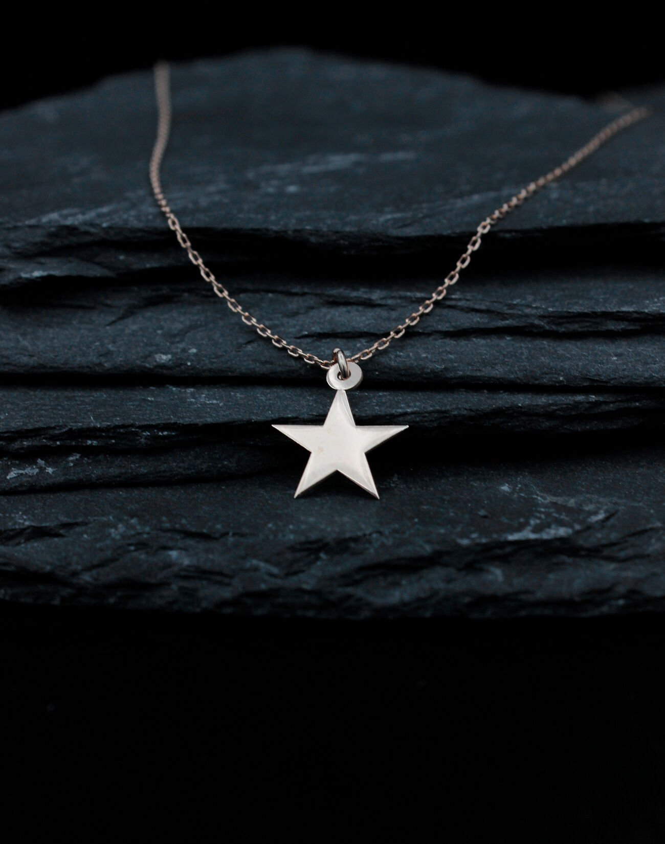 925 Ayar Gümüş Kesim Star Kolye