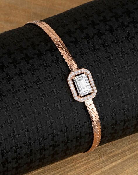 925 Ayar Gümüş Baget Taşlı Bileklik