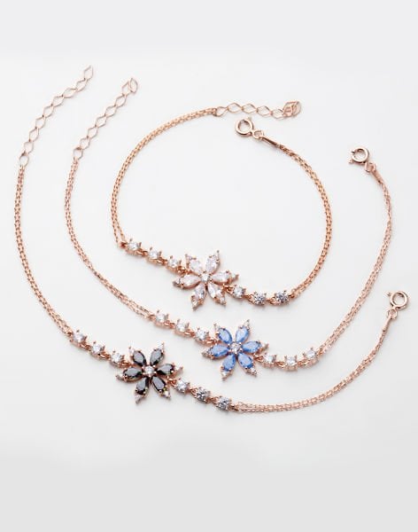 925 Ayar Gümüş Nergis Çiçeği Bileklik