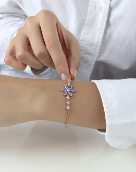 925 Ayar Gümüş Nergis Çiçeği Bileklik