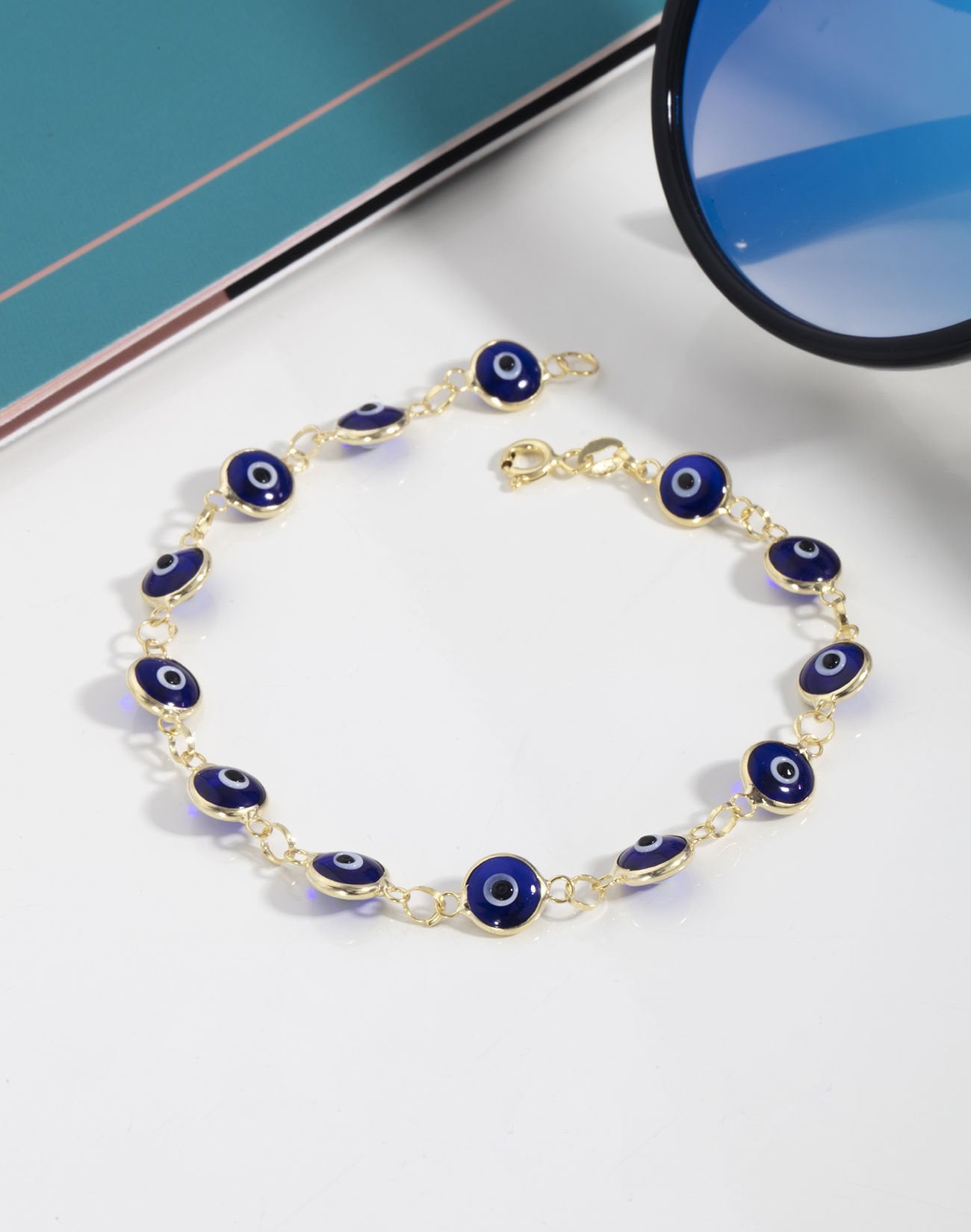 Nazar Boncuklu Gümüş Bileklik