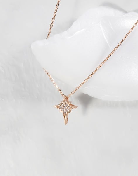 Gümüş Şimal Yıldızı Kolye