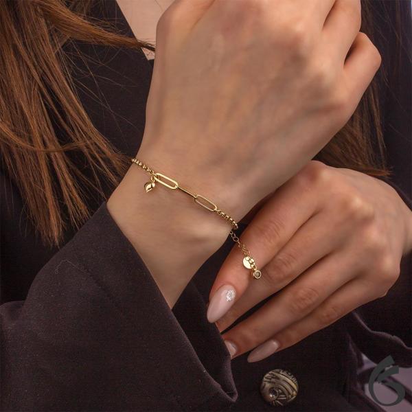 Işıklı Kutuda 8 Ayar Altın Doc Zincir Kalpli Bileklik