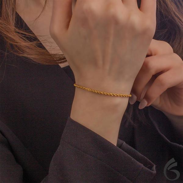 8 Ayar Altın Burgu Zincirli Bileklik