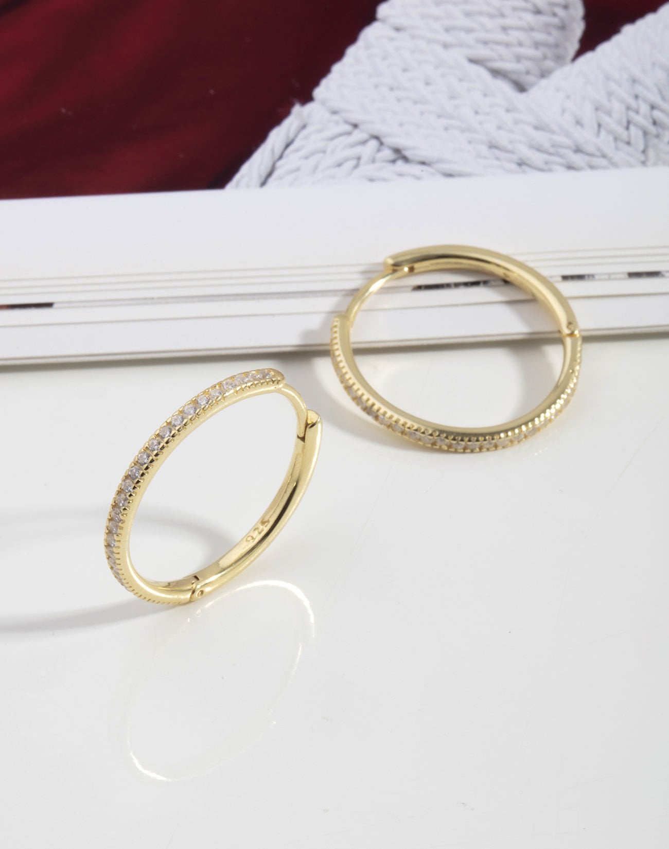 Gümüş Halka Küpe 4 ALTIN KAPLAMA