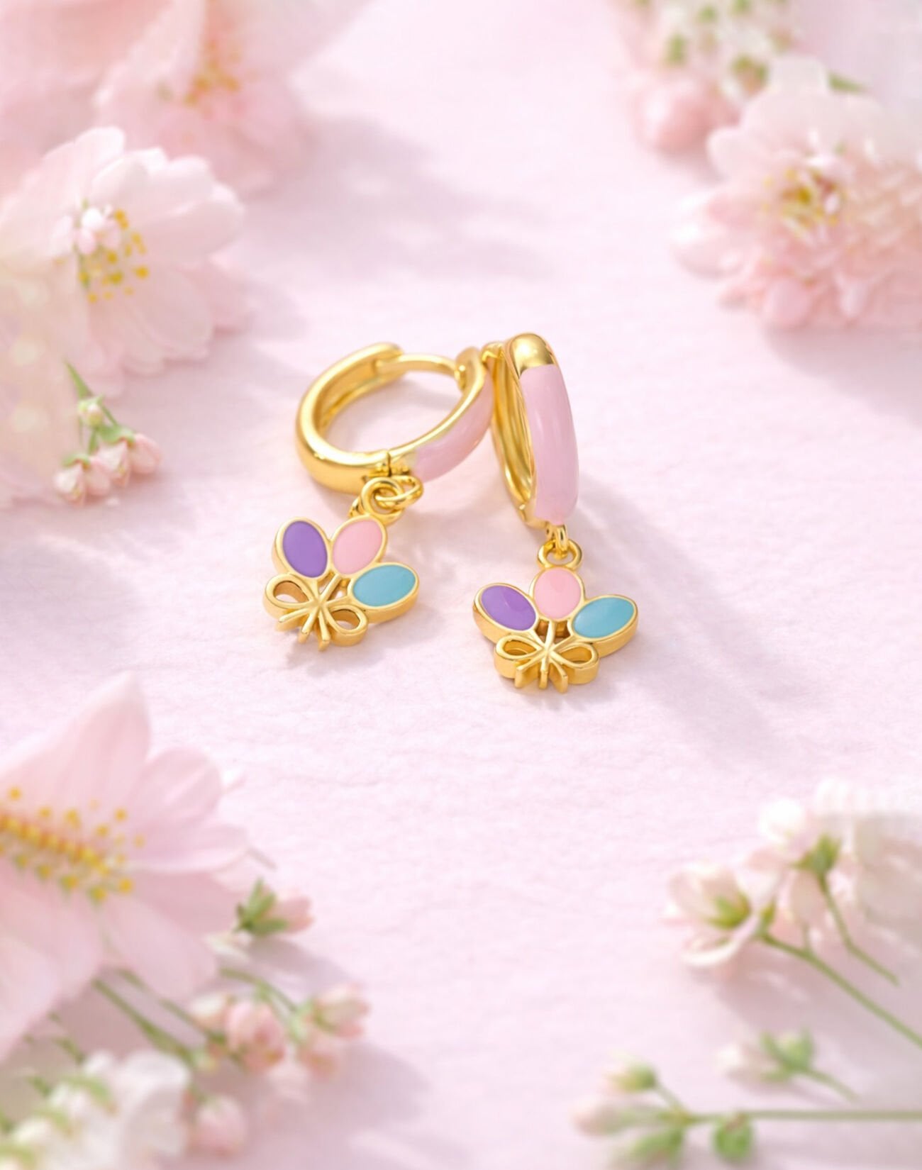 925 Ayar Gümüş Mineli Şeker Balon Çocuk Küpesi