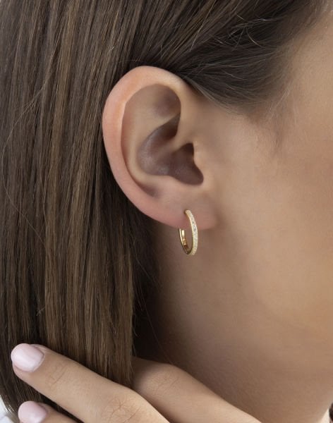 Gümüş Halka Küpe 2 ALTIN KAPLAMA