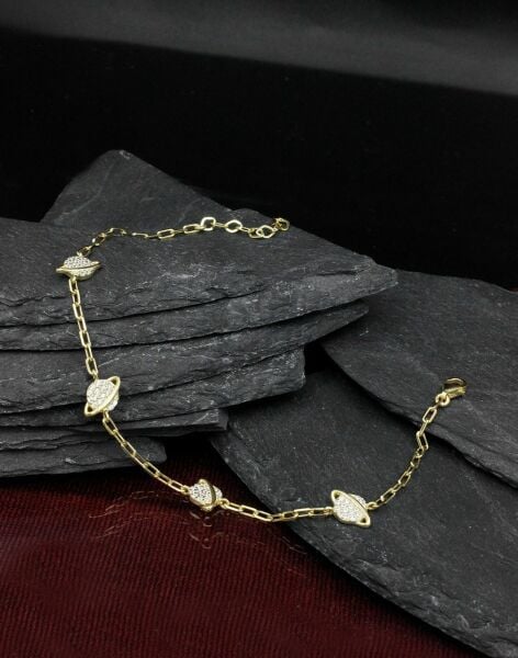 Ataç Zincirli Tria Gümüş Gezegen Bileklik