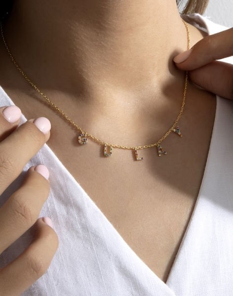 Kişiselleştirilebilir İsimli Küçük Gümüş Kolye