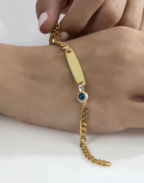 Cam Göz Detaylı İsimli Gurmet Çocuk Bilekliği