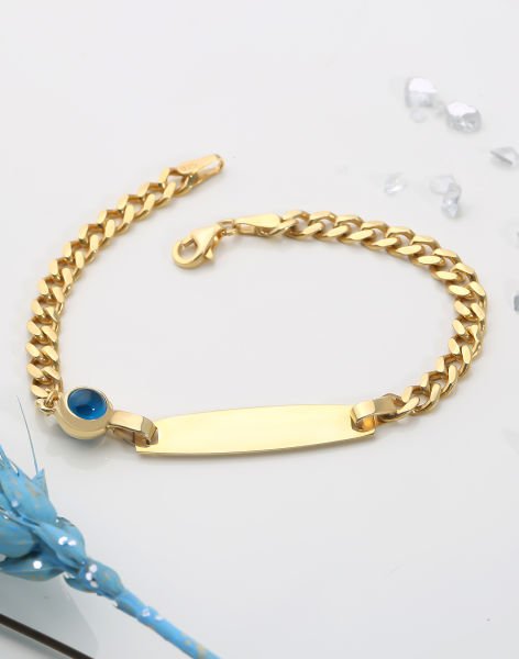 Cam Göz Detaylı İsimli Gurmet Çocuk Bilekliği