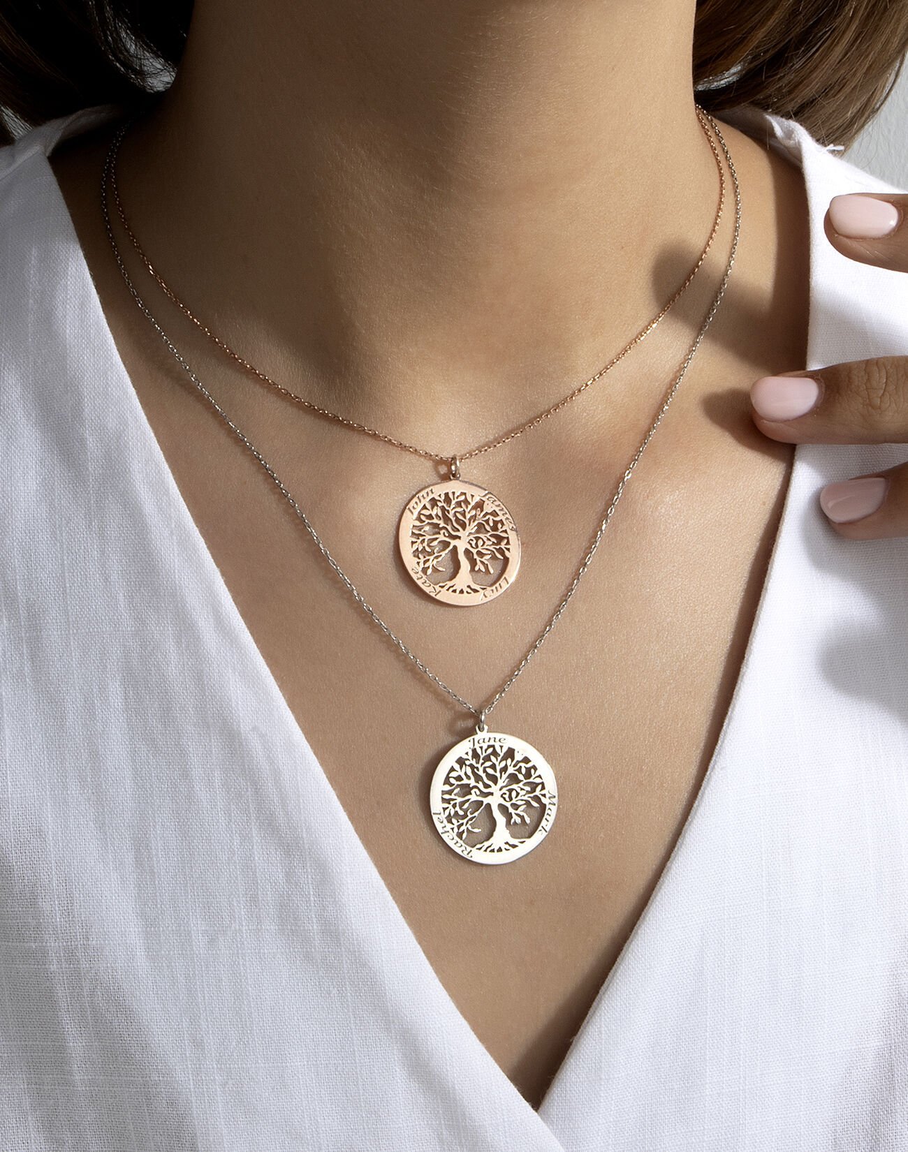 İsimli Gümüş Soy Ağacı Kolye