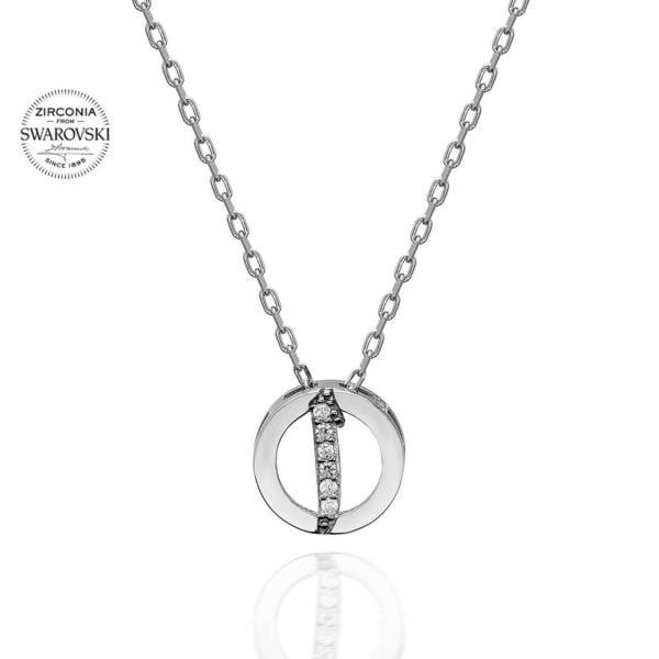 Swarovski Taşlı Elif Harfi Gümüş Kolye