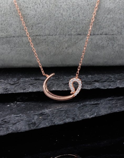 925 Ayar Gümüş Vav Harfi Kolye