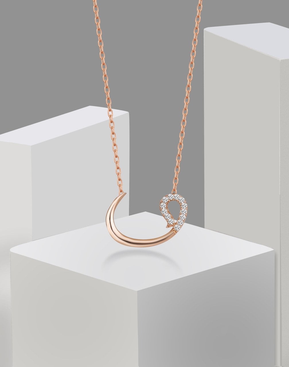 925 Ayar Gümüş Vav Harfi Kolye