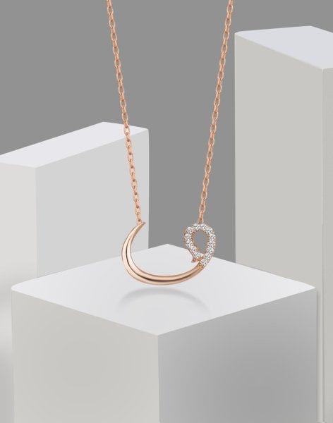 925 Ayar Gümüş Vav Harfi Kolye