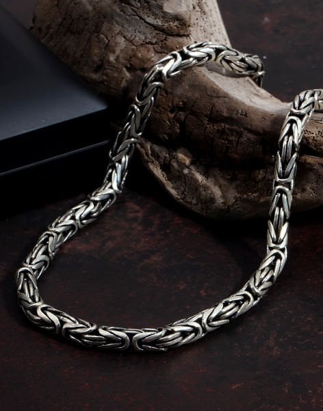 925 Ayar Gümüş Kral Erkek Zinciri (6mm)