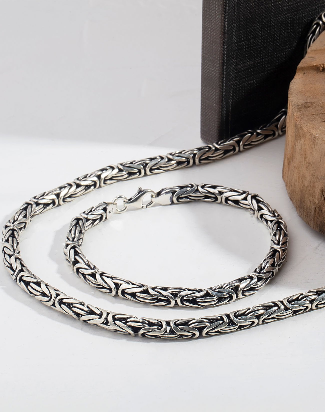 925 Ayar Gümüş Kral Zinciri Kolye ve Bileklik (6mm)