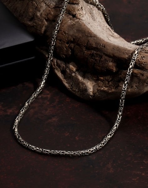 925 Ayar Gümüş Kral Zincir Erkek Kolyesi 3mm