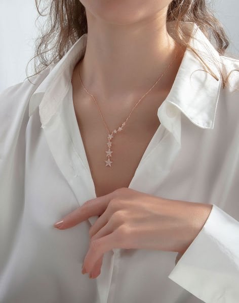 Sıra Yıldızlar Gümüş Kolye