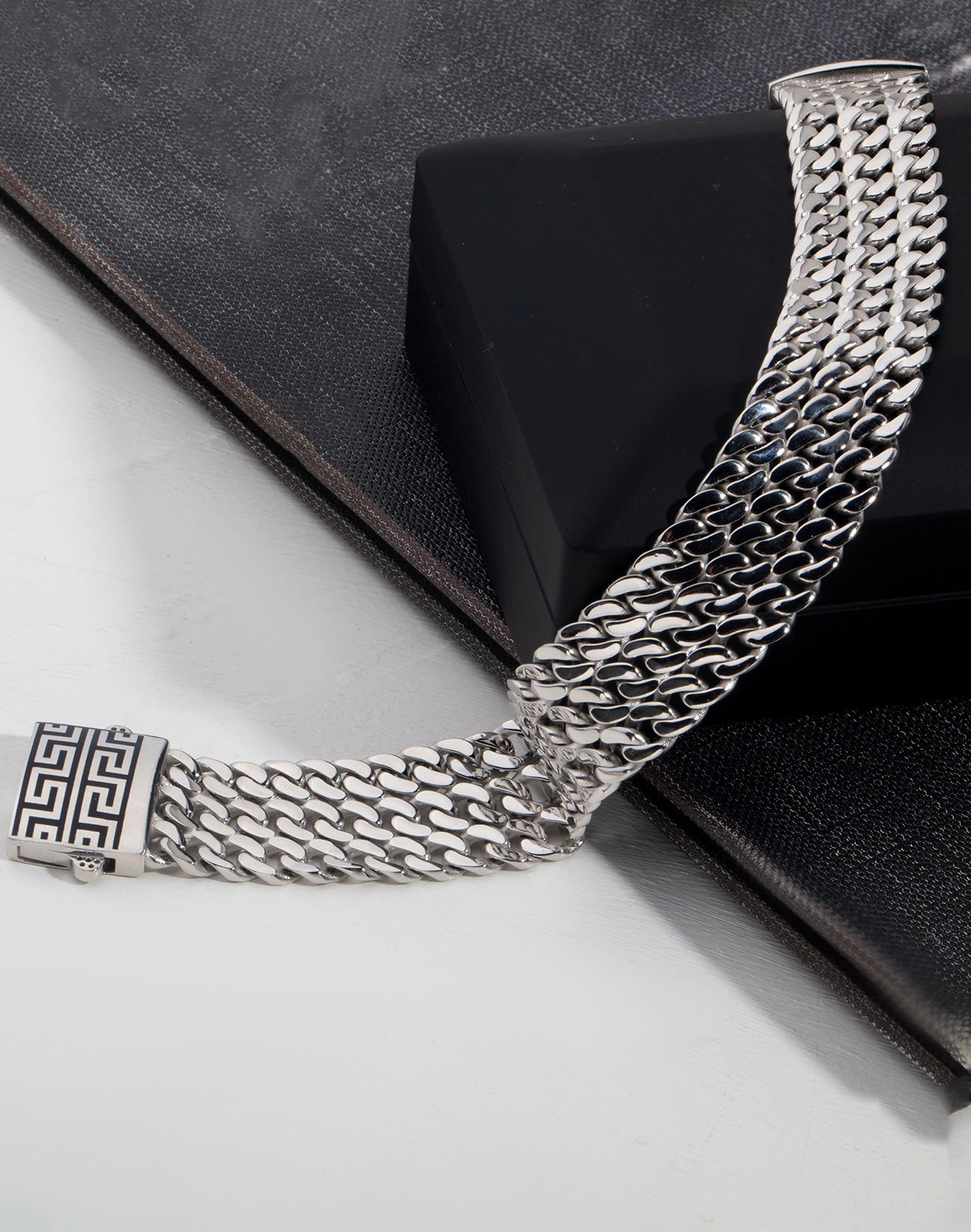 925 Ayar Gümüş Gurmet Hasır Tasarımı Bileklik Rodyum Kaplama