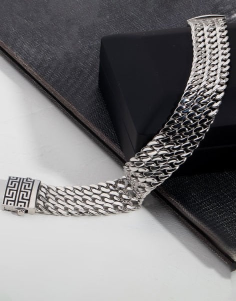 925 Ayar Gümüş Gurmet Hasır Tasarımı Bileklik Rodyum Kaplama