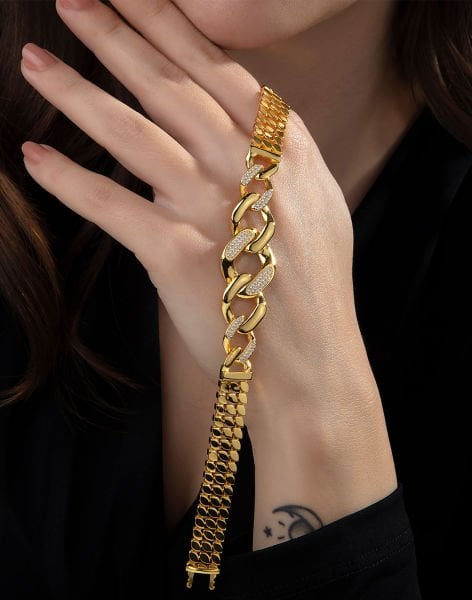 Süzme Taşlı Gurmet Modeli Gümüş Bileklik