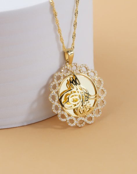 Sonsuzluk Çerçeveli Gümüş Tuğra Kolye