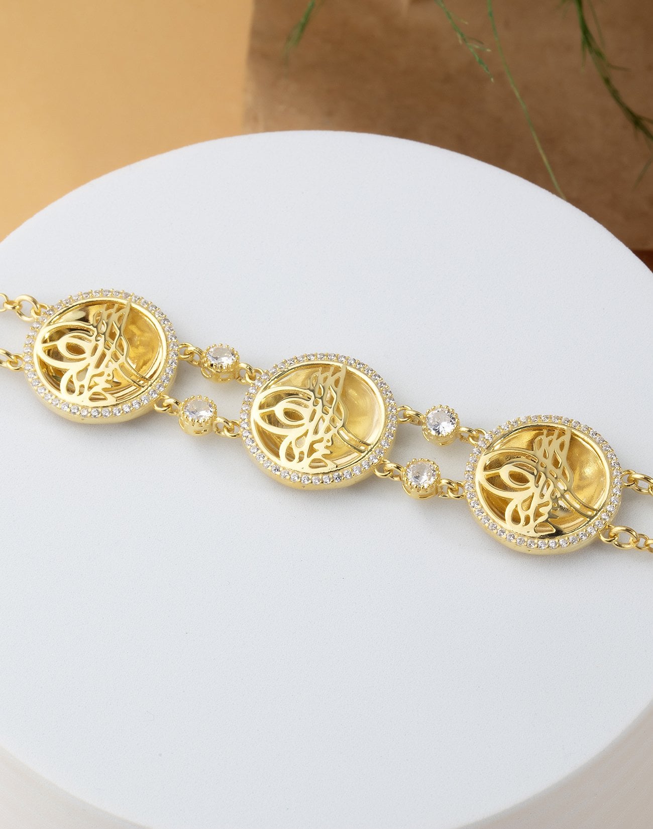 Üç Tuğra Halkalı Gümüş Bileklik