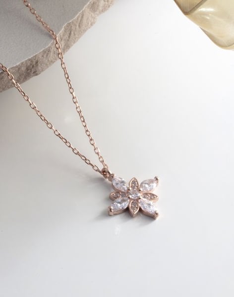 Özel Tasarım Umut Çiçeği Gümüş Kolye