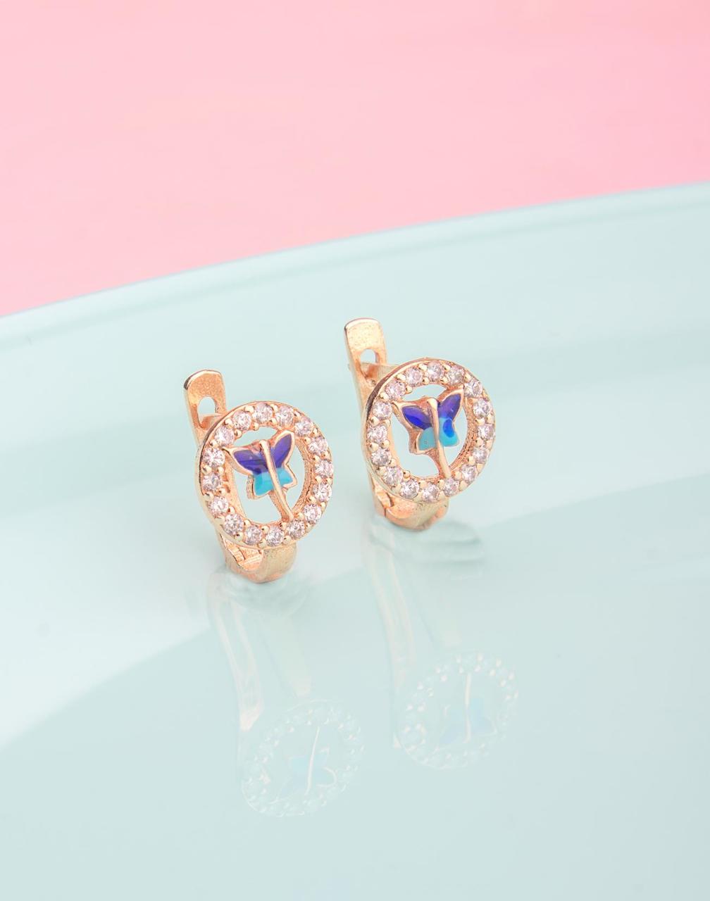 925 Ayar Gümüş Kelebek Yuvası Çocuk Küpesi