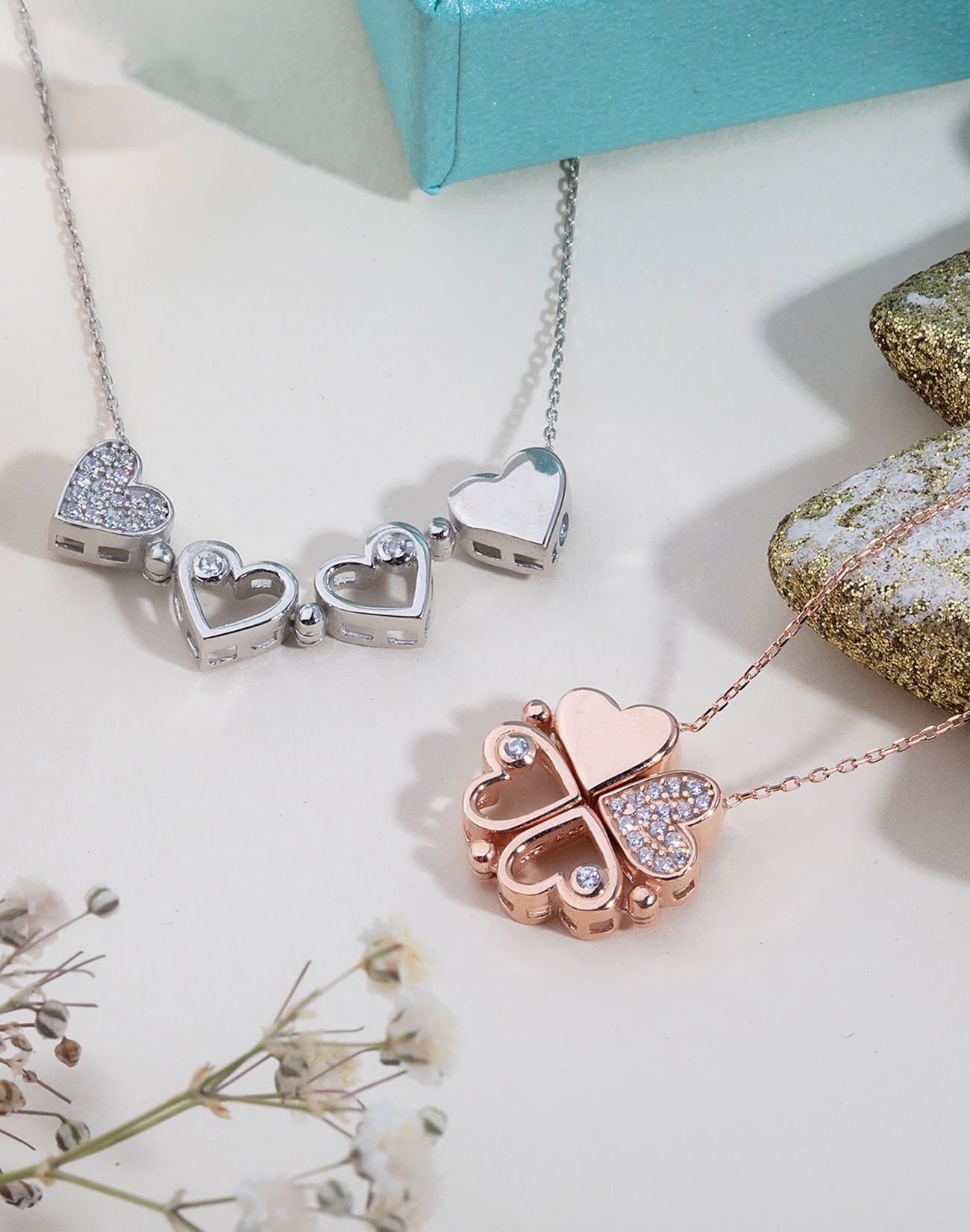 925 Ayar Gümüş Mıknatıslı Kolye