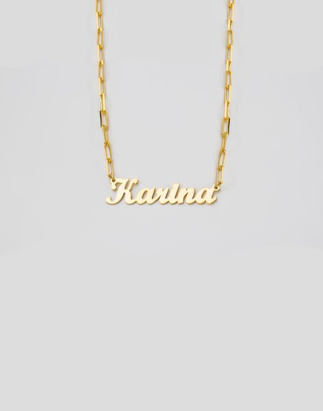 Ataç Zincirli Gümüş İsimli Kolye