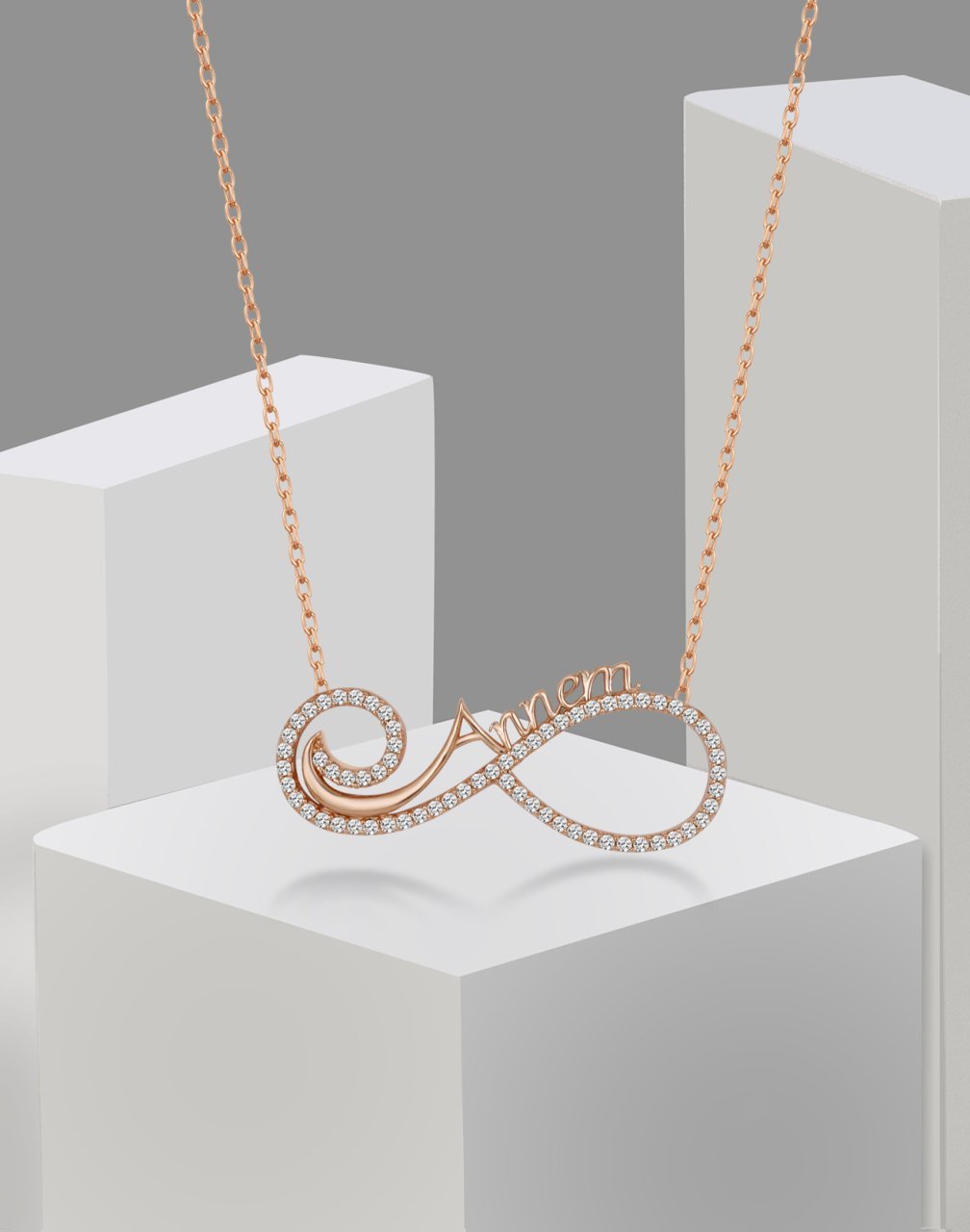 Annem Yazılı Gümüş Sonsuzluk Kolye