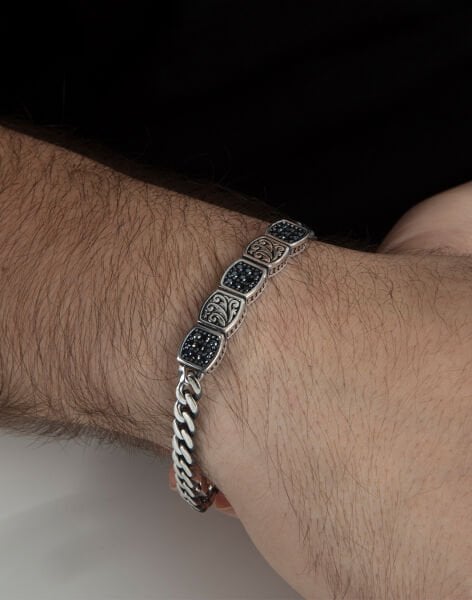 Gurmet Zincir Küp Tasarımı Erkek Bilekliği